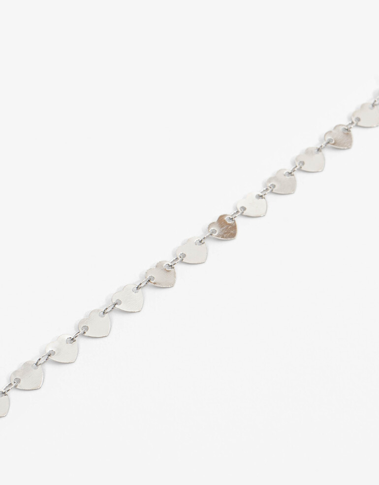 Chokers Metal Choker Corazones Metal - Plateado Rodio