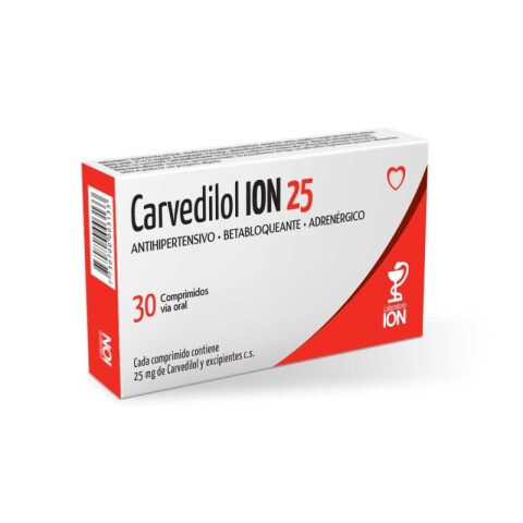 Carvedilol 625 Mg Ion 30 Comprimidos Carvedilol 625 Mg Ion 30 Comprimidos