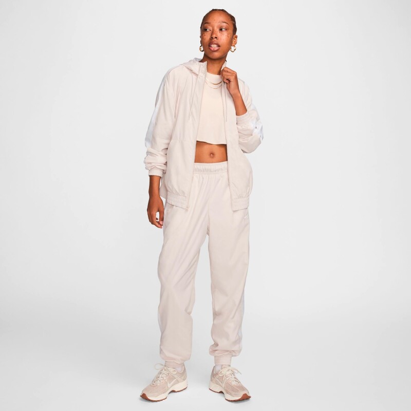 Pantalón Largo Alto-Rise Loose Joggers de Mujer Blanco
