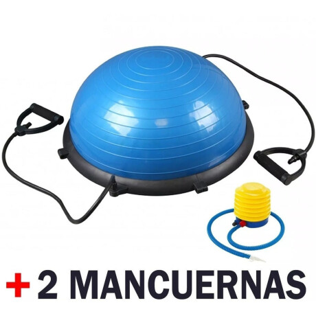 Bosu Media Esfera Grande 60cm + Tensores +2 Mancuerna Bosu Media Esfera Grande 60cm + Tensores +2 Mancuerna