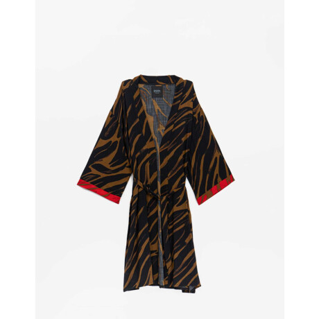 Kimono Estampado Bicolor Combinacion Bicolor