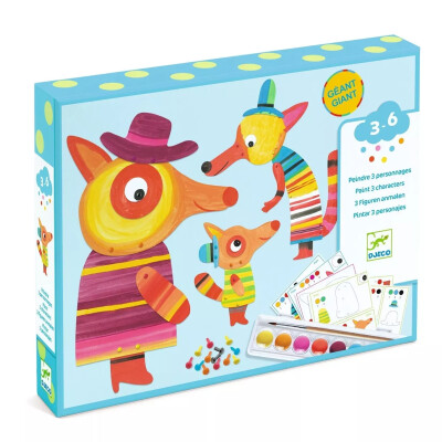 Set de arte con pinturas Familia Fox Djeco Set de arte con pinturas Familia Fox Djeco