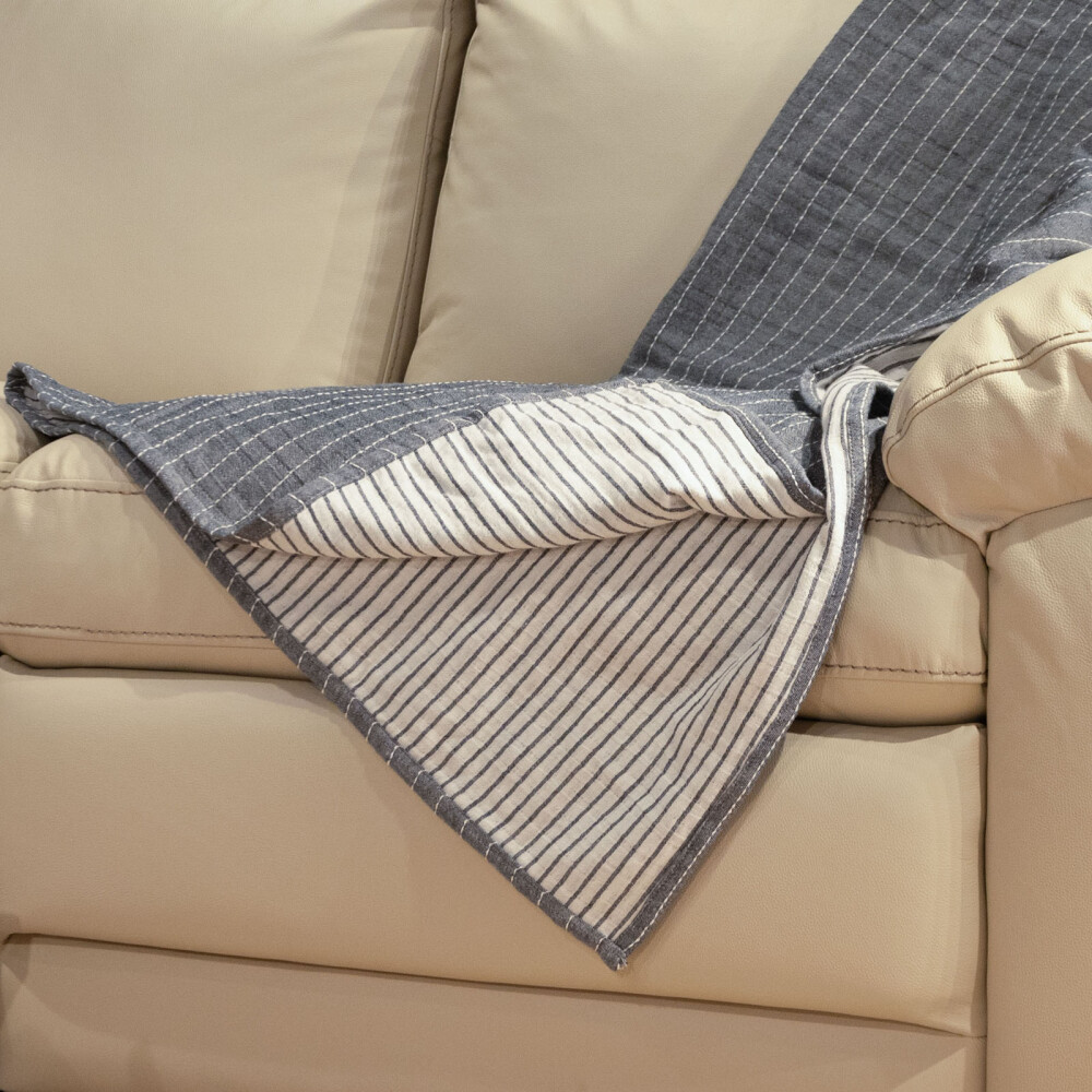 PIE DE CAMA STITCH COTTON GAUZE ALGODON MARINO
