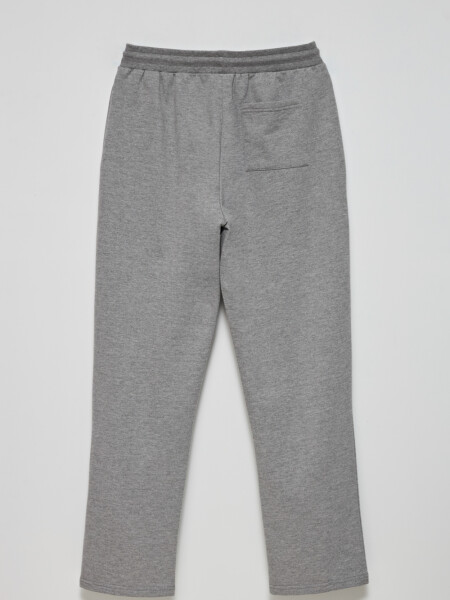Pantalón deportivo recto Gris Claro Melange