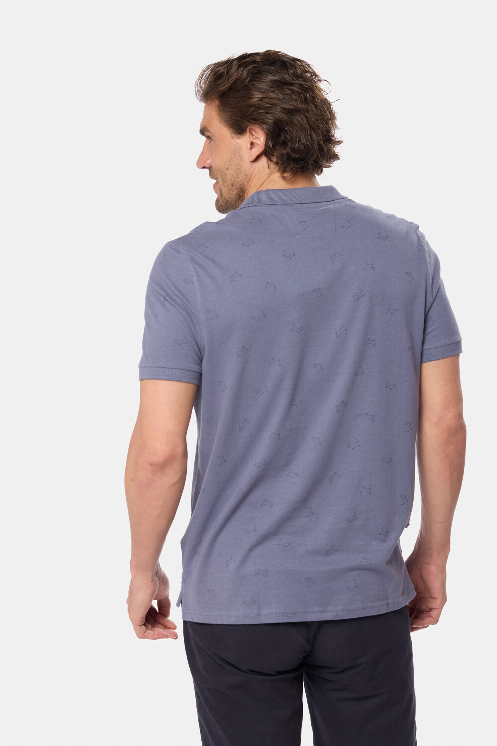 REMERA POLO ESTAMPADA Lila