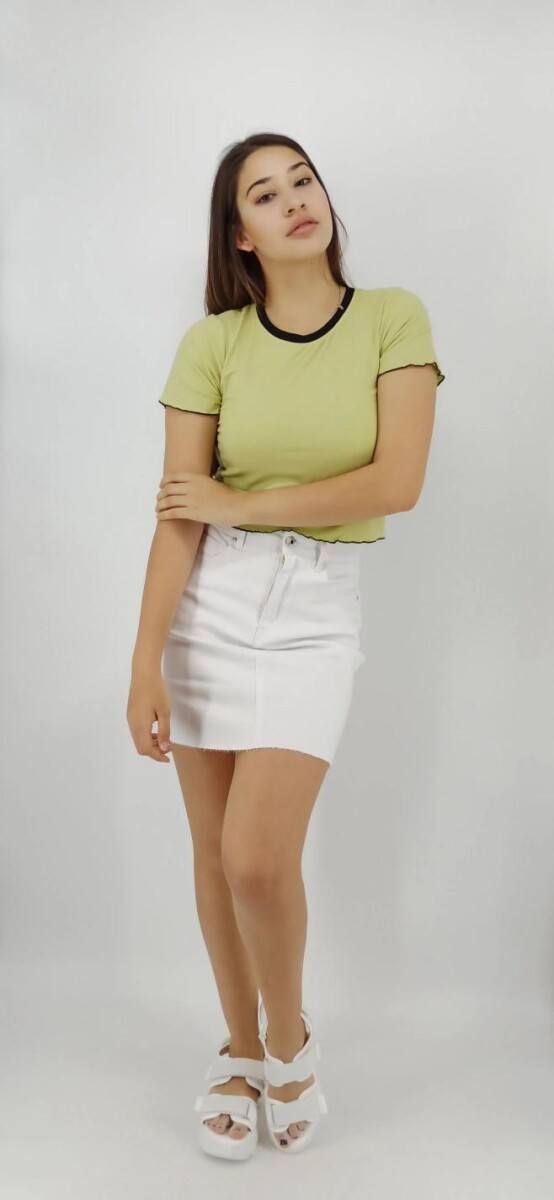 T-SHIRT SLOWLY RIB02 - VERDE 