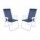 Set X2 Reposeras Mor Sillas Altas Plegables Aluminio 120kg Azul Marino