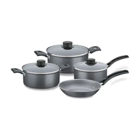 BATERÍA DE COCINA 7 PIEZAS TURIM NEGRO TRAMONTINA Gris