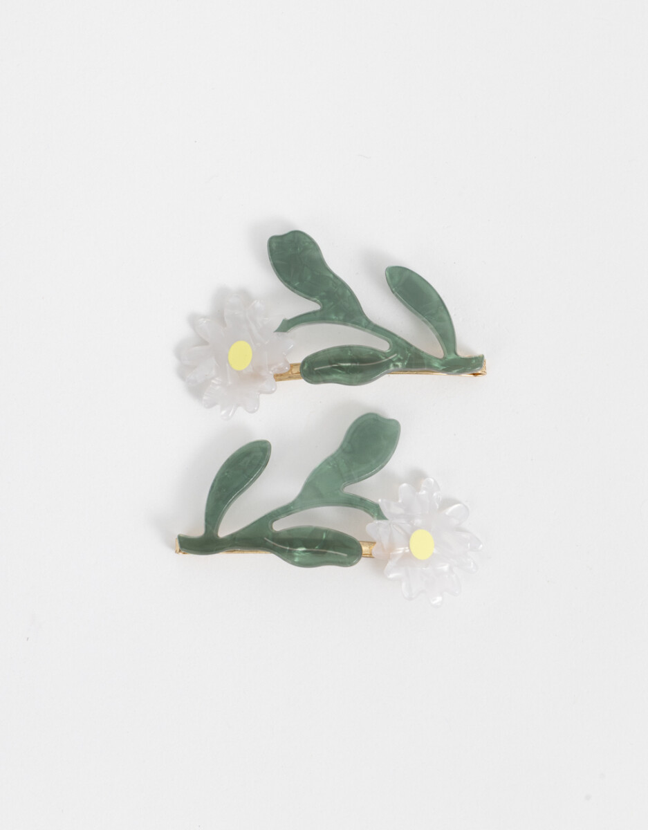 Set De Horquillas Flor 