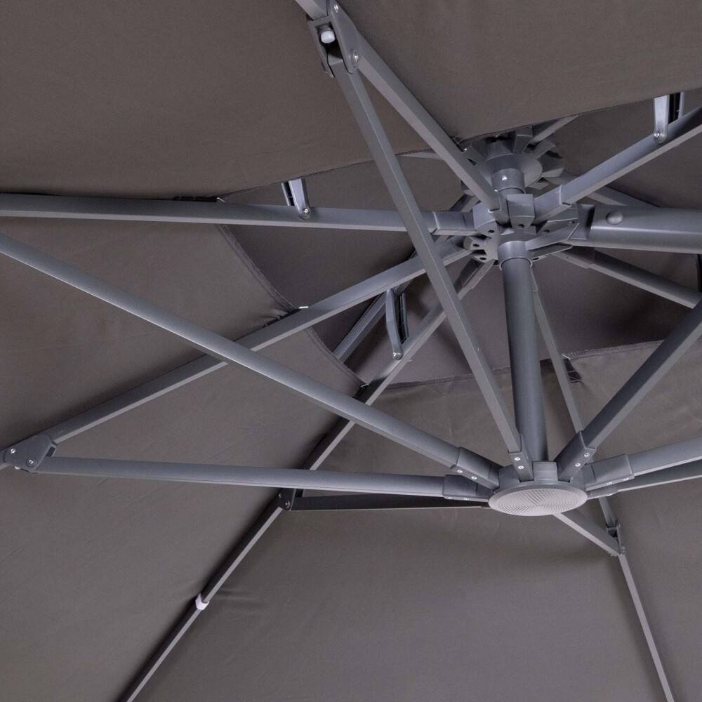 SOMBRILLA ALUM 3*3M ALUMINIO GRIS CHESTER