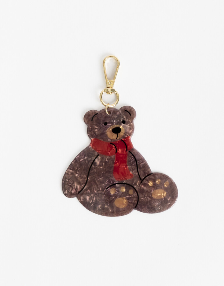 Llavero Acrilico Llavero Acrilico Oso - Marron Chocolate