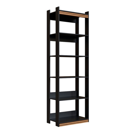 Estantería Negra 6 Estantes 2.18x70.5x45cm 001