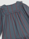 Vestido Con Volante En Pecho Y Bajo Estapado Zigzag Rojo Oscuro