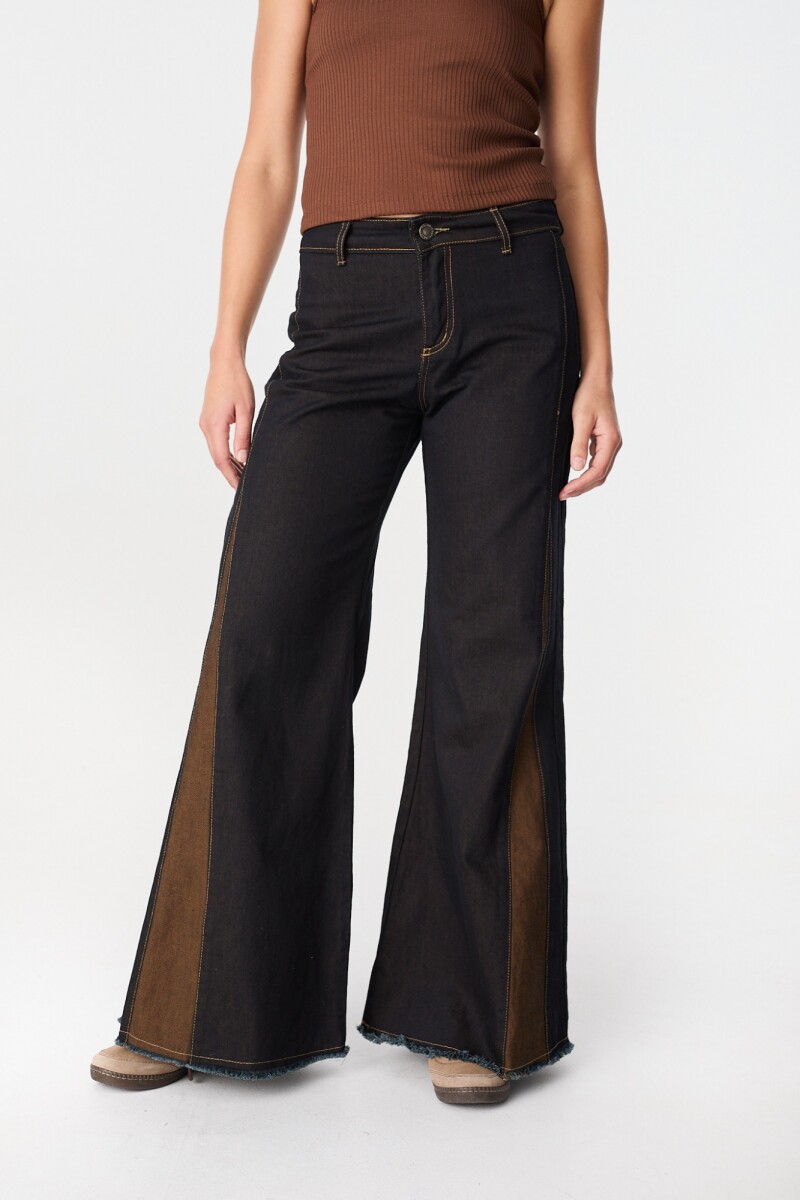 Pantalon Murra Combinado Azul