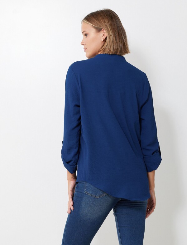 Blusa Escote V AZUL