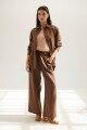 PANTALON LINO LAIA MOCCA