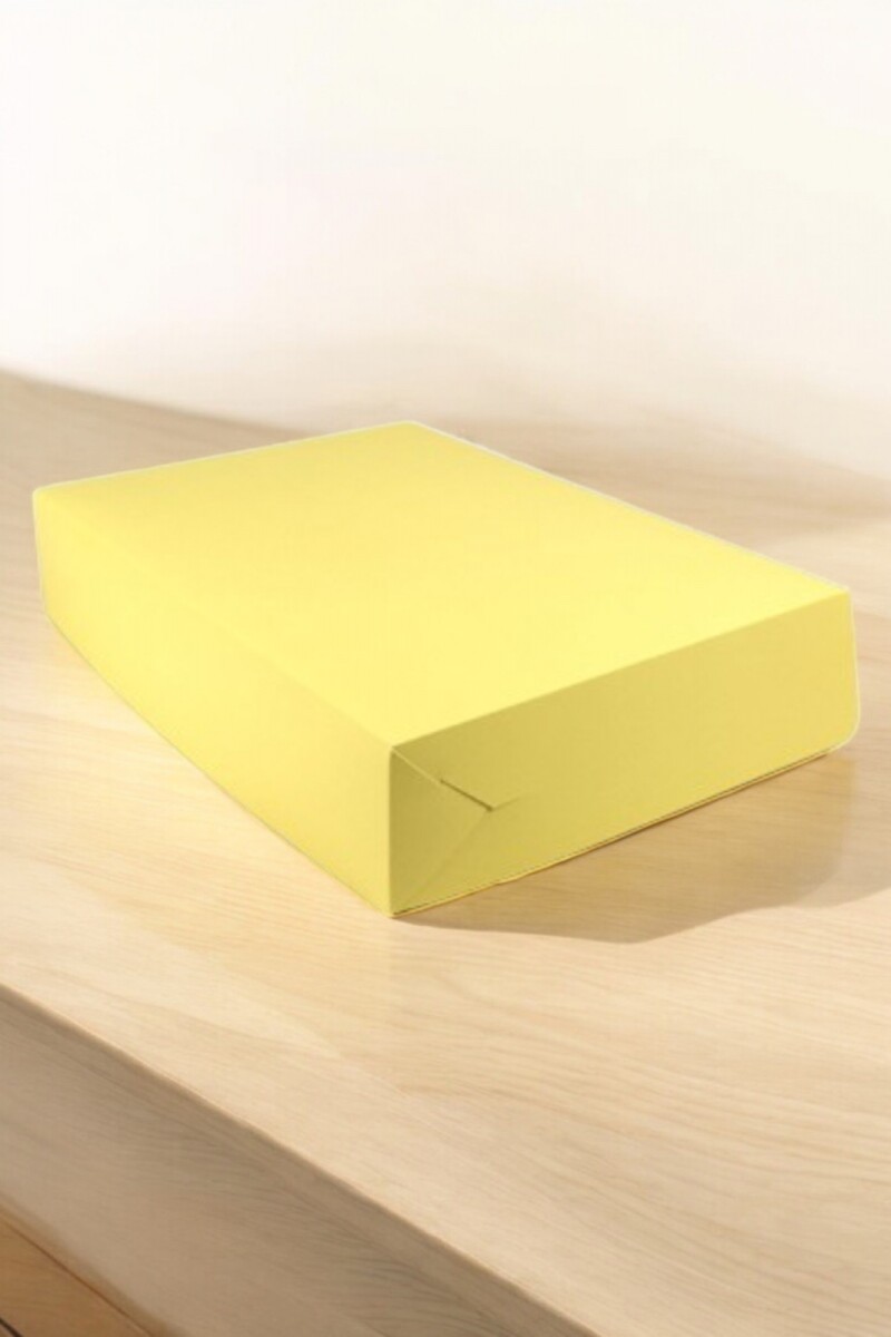 Caja para masa 1kg 22x30x6 cm - AMARILLO 