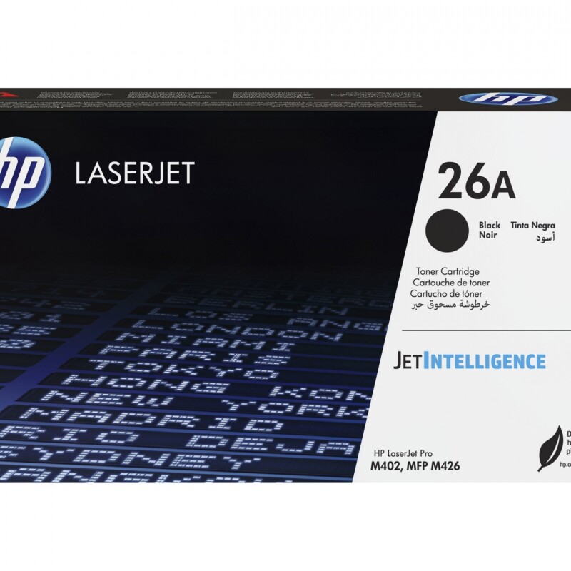 HP 26A - Negro - original - LaserJet - cartucho de tóner (CF226A) - para LaserJet Pro M402, MFP M426 HP 26A - Negro - original - LaserJet - cartucho de tóner (CF226A) - para LaserJet Pro M402, MFP M426