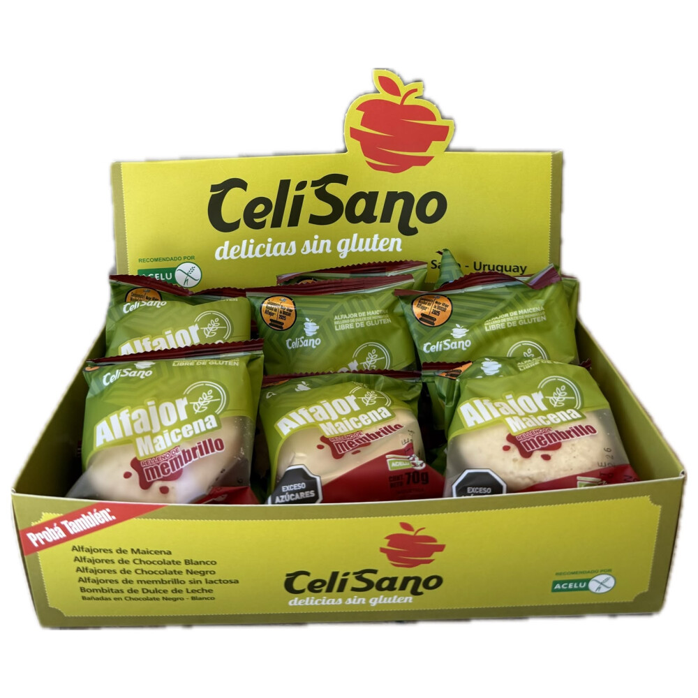 Alfajor de maicena relleno de dulce de membrillo SIN LACTOSA x 12 unidades Alfajor de maicena relleno de dulce de membrillo SIN LACTOSA x 12 unidades