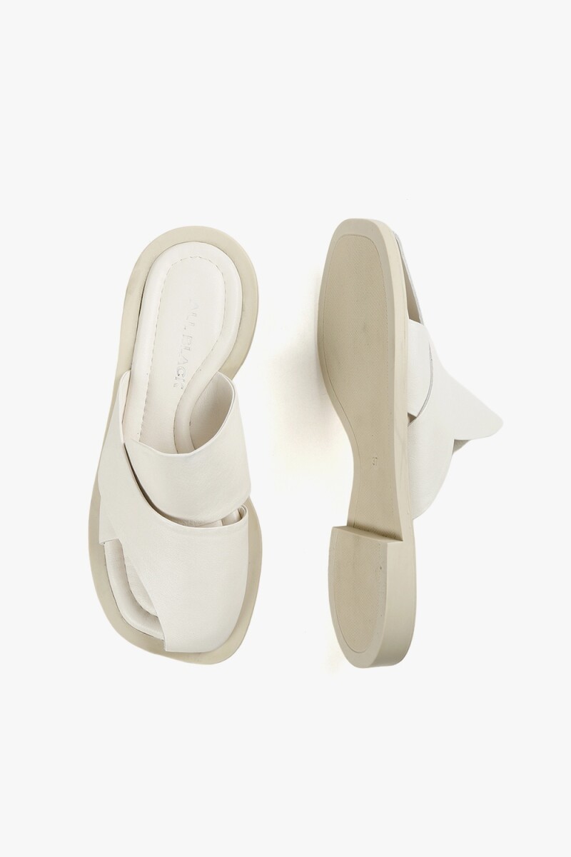 SANDALIA TOE SLIDE Blanco