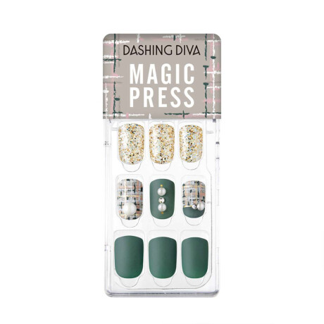 Uñas En Gel Listas Teal Green Tweed