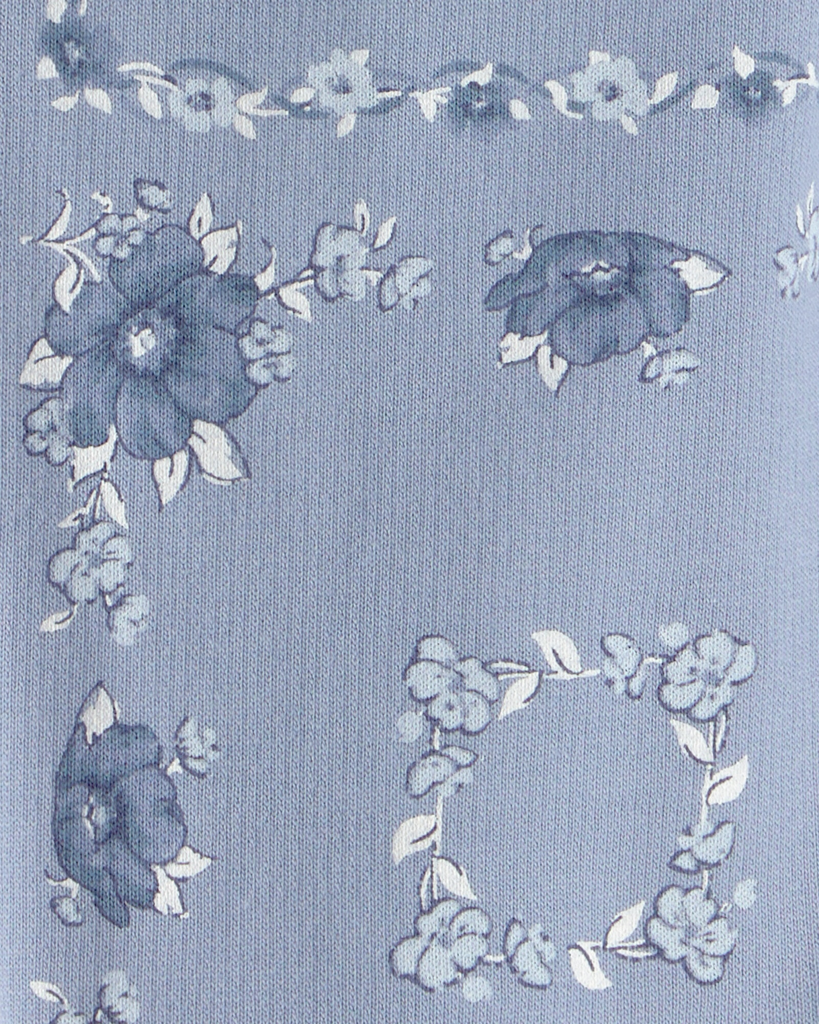 Pantalón deportivo de algodón, azul, diseño floral Pantalón deportivo de algodón, azul, diseño floral