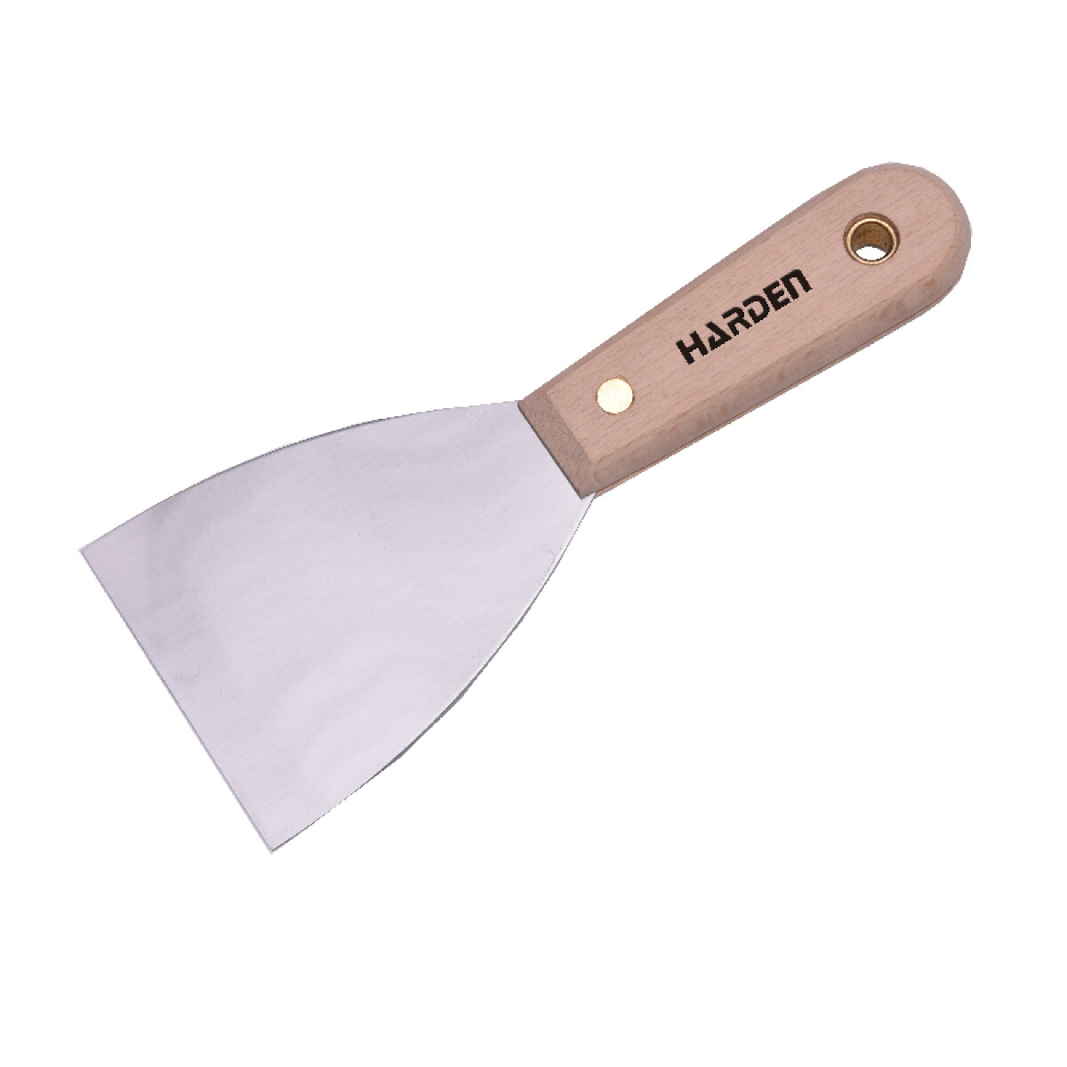 ESPATULA DE ACERO INOX 100MM MANGO MADERA PRO HARDEN ++ - N/a 