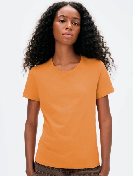 CAMISETA BÁSICA SLIM WORLD NARANJA