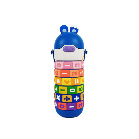 Botella infantil didáctica matemática Azul