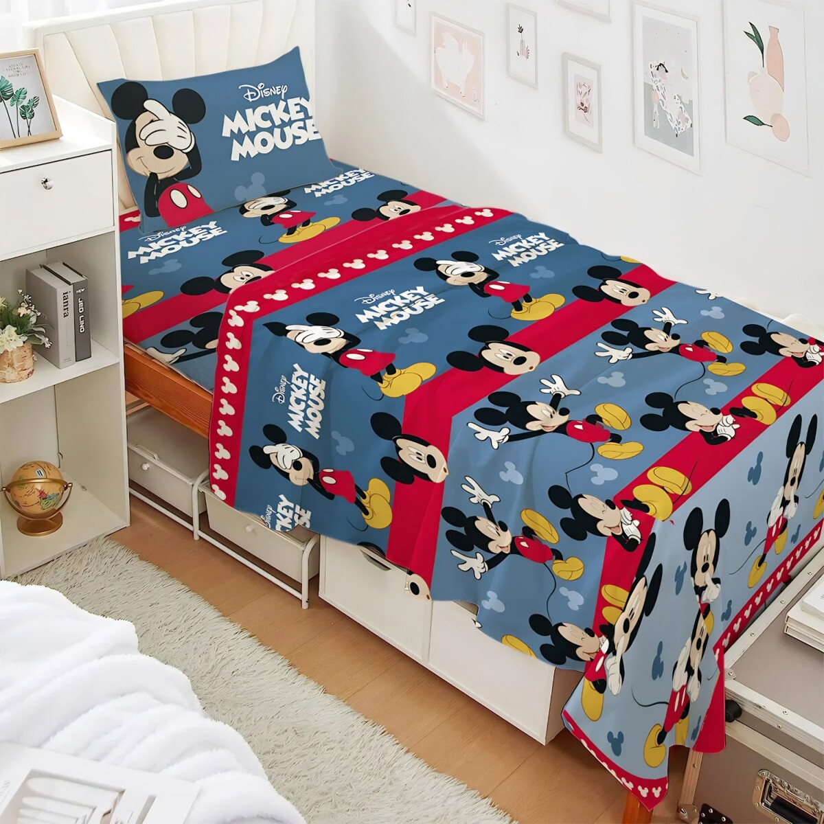 Juego de Sábanas Disney Infantil 1 plaza - Mickey 