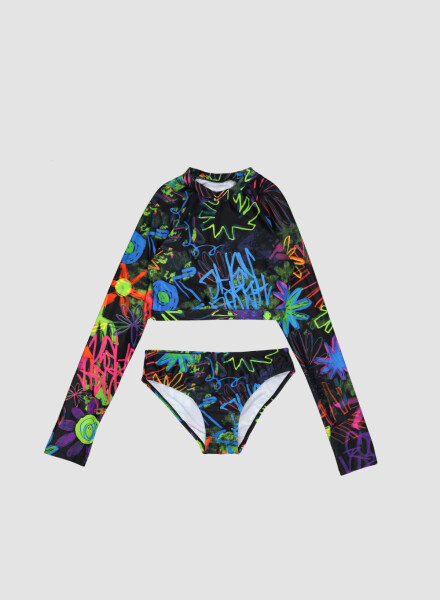 Set dash manga larga 6-18a Negro