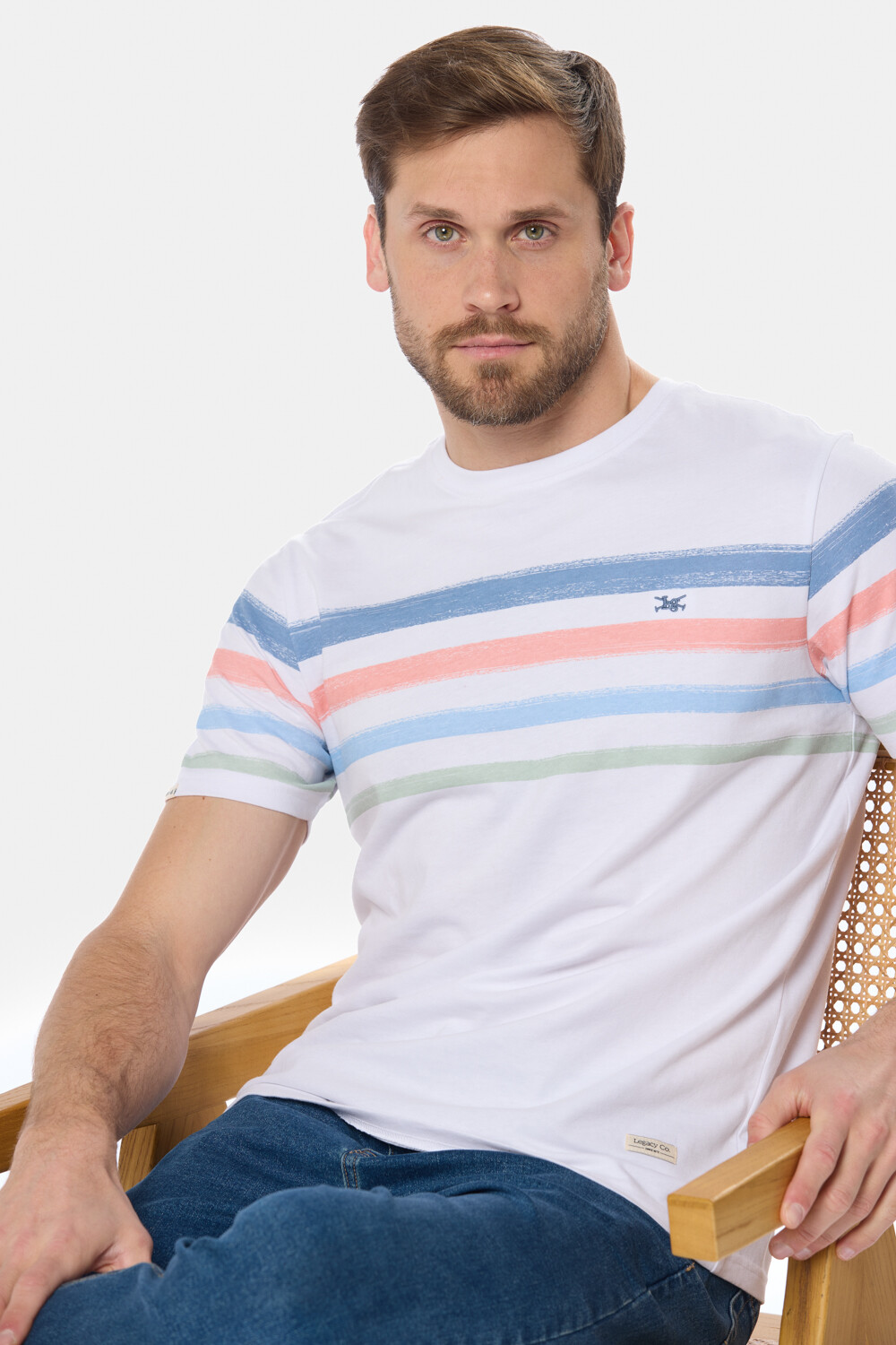 REMERA RAYADA Blanco