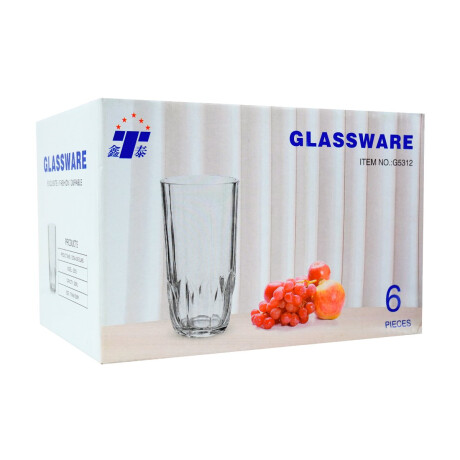 Set de 6 vasos de vidrio 320ml Set de 6 vasos de vidrio 320ml