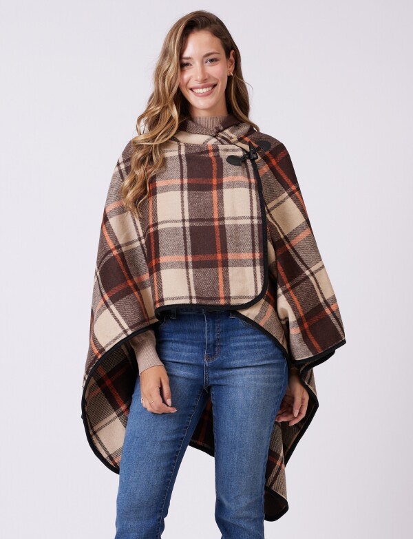 Capa Cuadros MULTI/MARRON