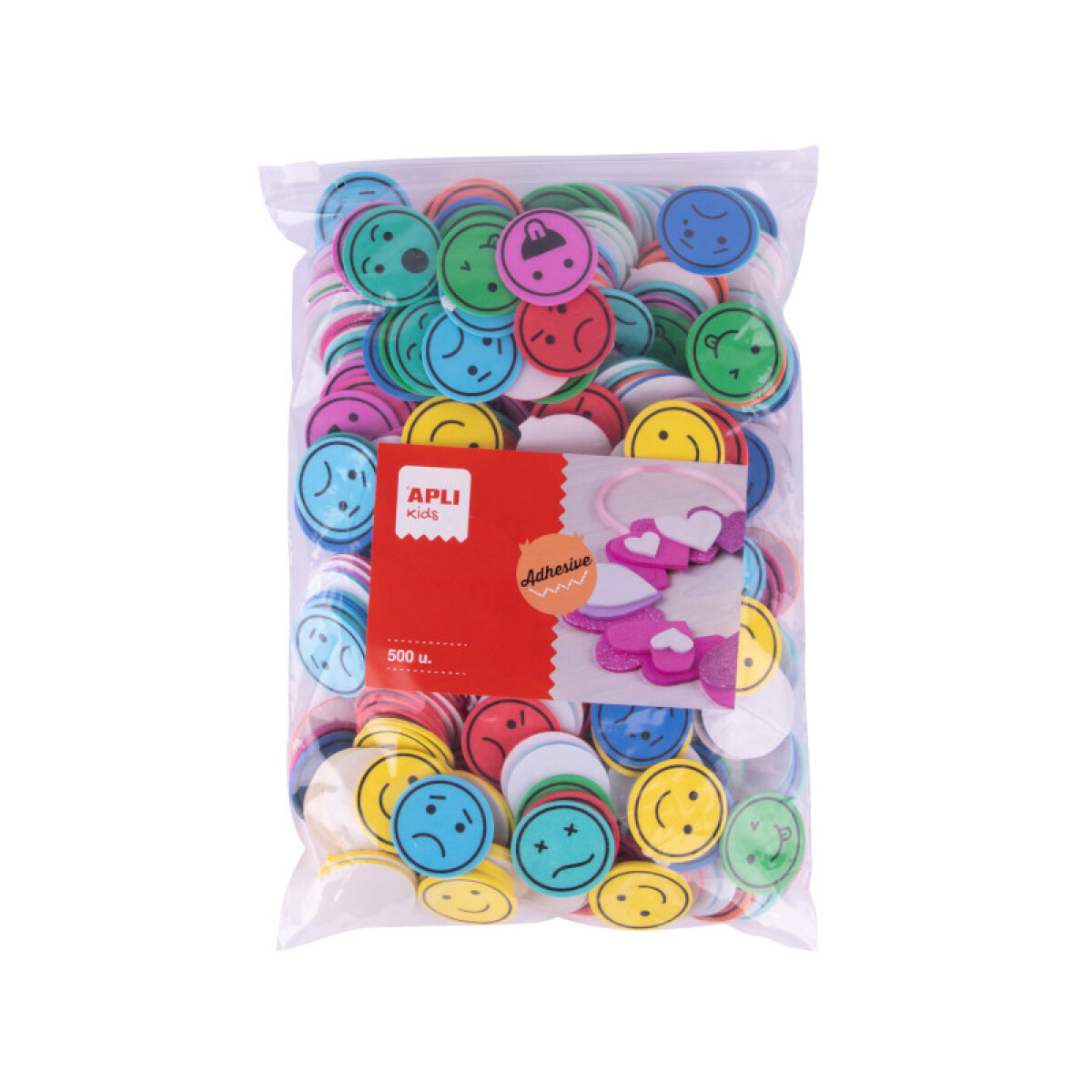 Goma EVA autoadhesiva formas de caras - Apli 