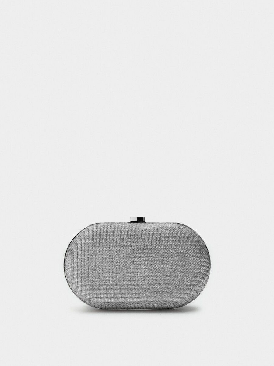 Clutch De Fiesta Ovalado plateado