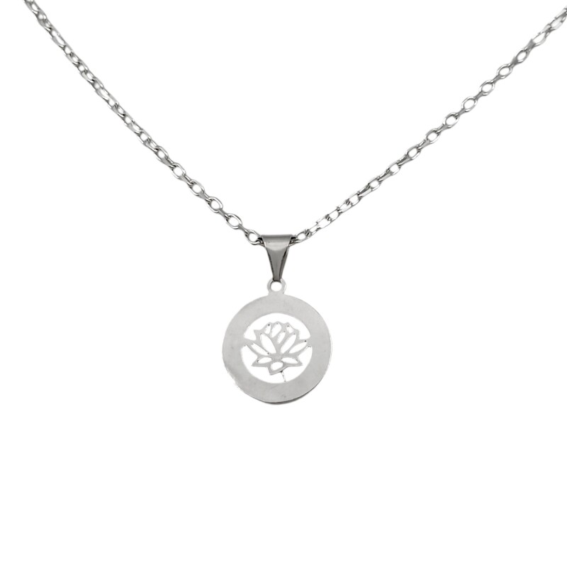 Dije Colgante Flor de Loto-Plata< 925-Sin Piedra-CP3252 sinpiedra