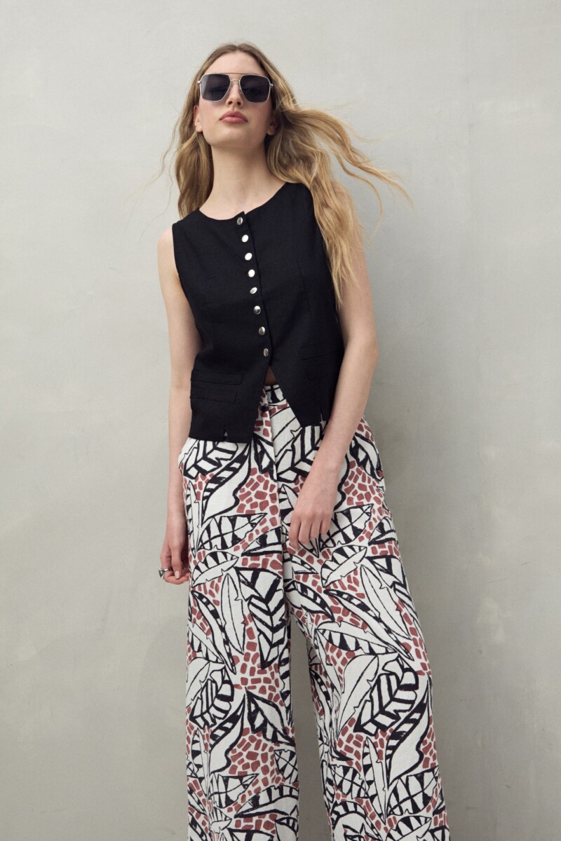 PANTALON ALESSIO PRINT Crudo