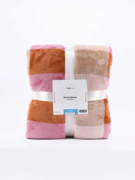 MANTA SHERPA PRINT ROSADO