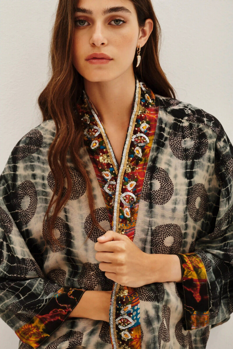 Kimono Saree Heather Verde