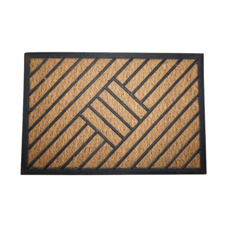 Alfombra Puerta Entrada Felpudo Coco Goma Lineas