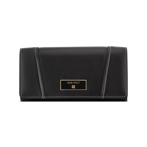 Small Leather Good Fleura Slg Phone Clutch Wallet Black