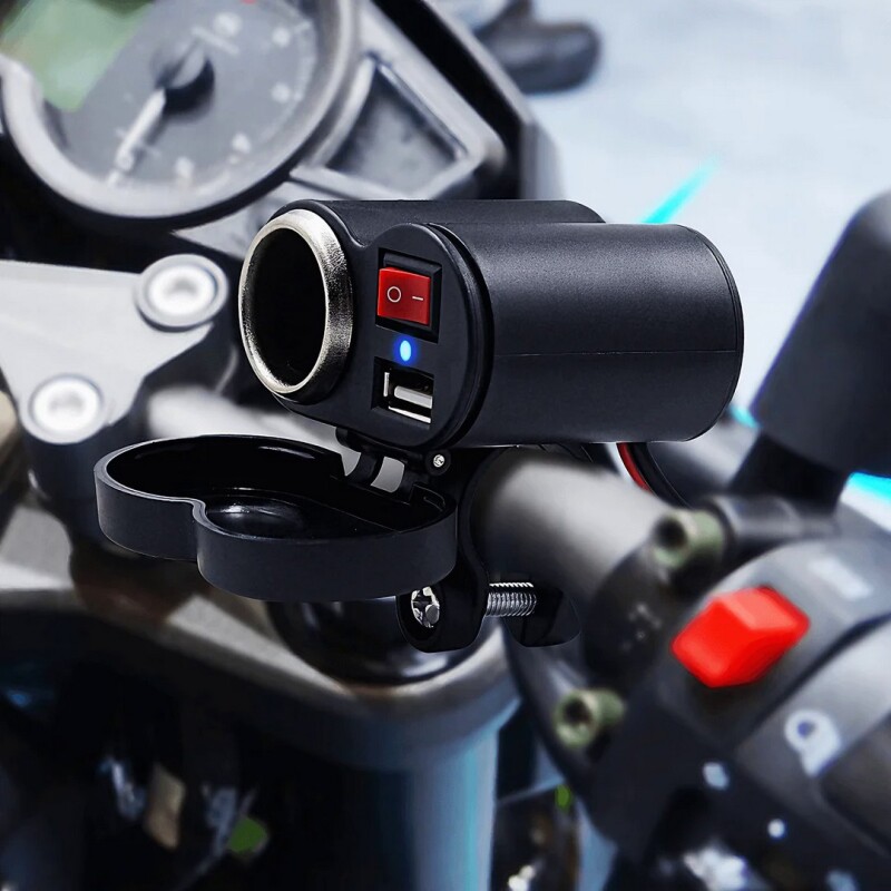 Cargador celular para motocicleta USB encendedor Cargador celular para motocicleta USB encendedor