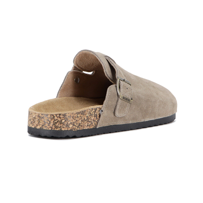 Country Zueco Hombre Una Tira C/ Hebilla - Taupe Taupe
