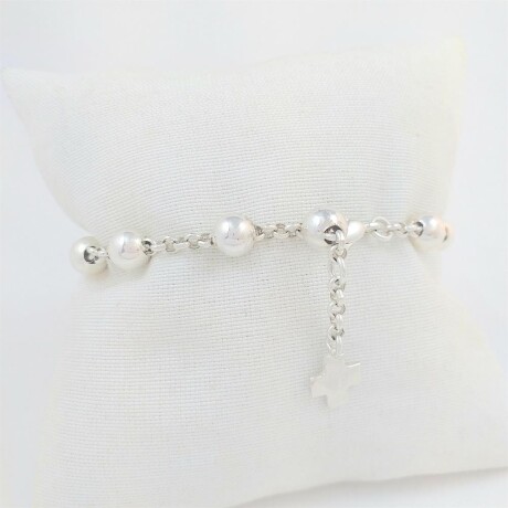 Pulsera religiosa de plata 925 con detalles en double de oro 18Ktes, cuentas de 6mm e imagen de la Virgen Milagrosa. Pulsera religiosa de plata 925 con detalles en double de oro 18Ktes, cuentas de 6mm e imagen de la Virgen Milagrosa.
