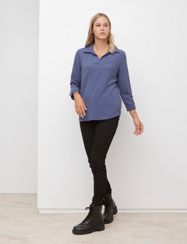 Remera Trenza AZUL