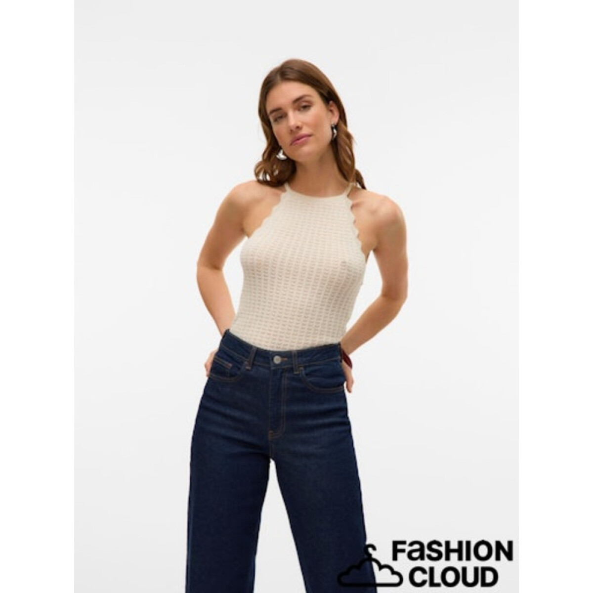AWPANAMA SL KNIT TOP NOOS - BIRCH 