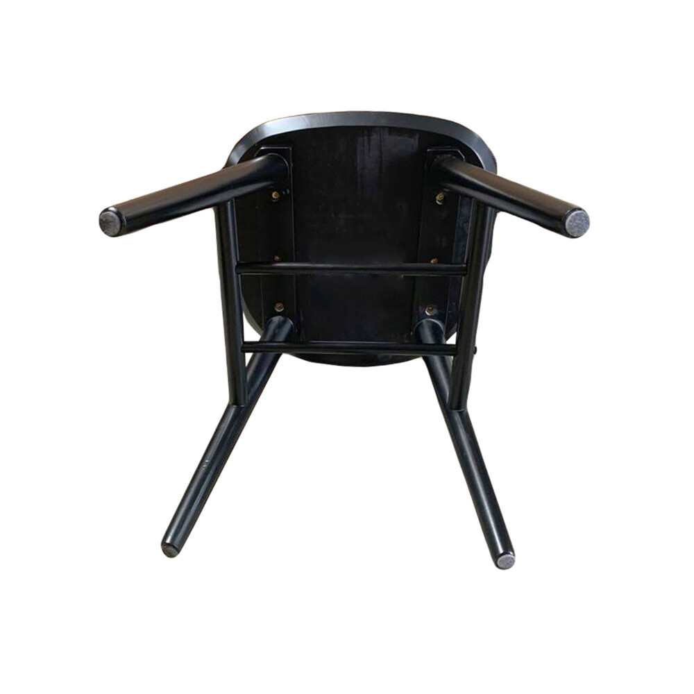 SILLA DE COMEDOR MADERA NEGRO WINDSOR ALTA