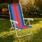Silla reclinable 4 posiciones aluminio NARANJA/AZUL