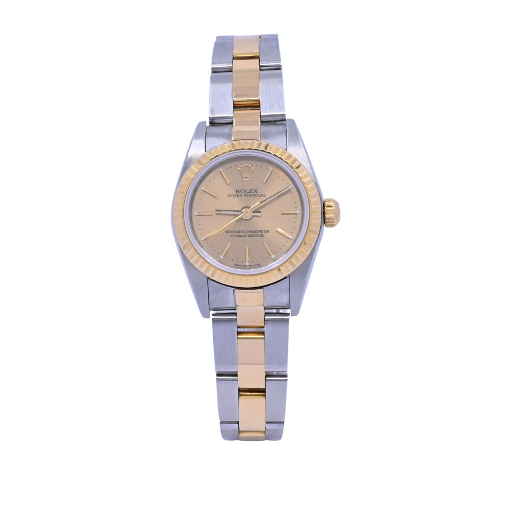 Rolex dama Oyster perpetual 76193 acero y oro 24 mm. año 2000 Rolex dama Oyster perpetual 76193 acero y oro 24 mm. año 2000